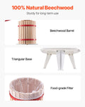 Fruit Wine Press Manual 18L Wood Basket Winemaking Equipment