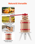 Fruit Wine Press 6L Manual Juice Maker Solid Wood Cider Apple Grape