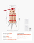 Fruit Wine Press 6L Manual Juice Maker Solid Wood Cider Apple Grape