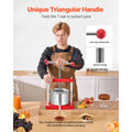 0.8 Gal/3L Fruit Wine Press, 2 Stainless Steel Barrels, Manual Juice Maker, Cider Apple Grape Tincture Honey Olive Oil Making Press with T-Handle for Outdoor Kitchen Home