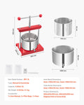 Cefito 3L Fruit Wine Press Stainless Steel Manual Juice Maker
