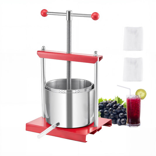 VEVOR Fruit Wine Press Manual 6L Stainless Steel Winemaking