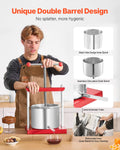 VEVOR Fruit Wine Press Manual 6L Stainless Steel Winemaking