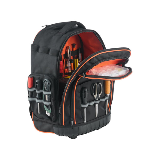 Rolling Tool Bag 45 Pockets 110lbs Capacity Telescoping Handle Wheels