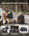 Rolling Tool Bag 45 Pockets 110lbs Capacity Telescoping Handle Wheels