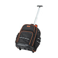 Rolling Tool Bag 45 Pockets 110lbs Capacity Telescoping Handle Wheels