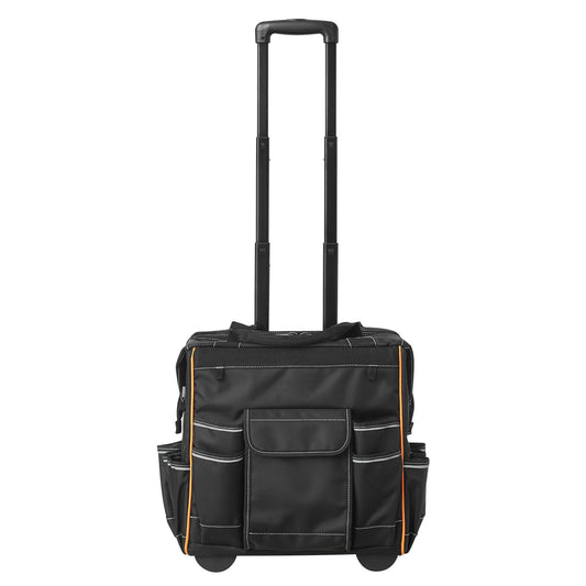 Rolling Tool Bag 110lb 25 Pockets Heavy Duty Wheels Telescopic Handle