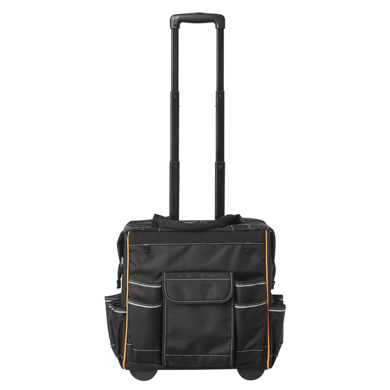 Rolling Tool Bag 110lb 25 Pockets Heavy Duty Wheels Telescopic Handle