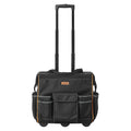 Rolling Tool Bag 110lbs 25 Pockets Telescoping Handle Wheels