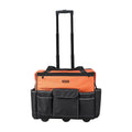 Rolling Tool Bag 27 Pockets Heavy Duty Wheels Telescoping Handle