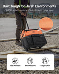 Rolling Tool Bag 27 Pockets Heavy Duty Wheels Telescoping Handle