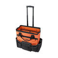Rolling Tool Bag 27 Pockets Heavy Duty Wheels Telescoping Handle