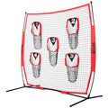 Football Trainer Throwing Net 6x6ft 5 Pocket Target Practice