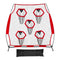 Football Throwing Net 1828x1828mm 5 Target Pockets Training Practice