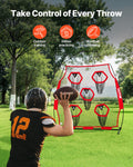 Football Throwing Net 1828x1828mm 5 Target Pockets Training Practice