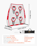 Football Throwing Net 1828x1828mm 5 Target Pockets Training Practice