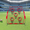 Football Throwing Net 1828x1828mm 5 Target Pockets Training Practice