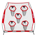 Football Throwing Net 1828x1828mm 5 Target Pockets Training Practice