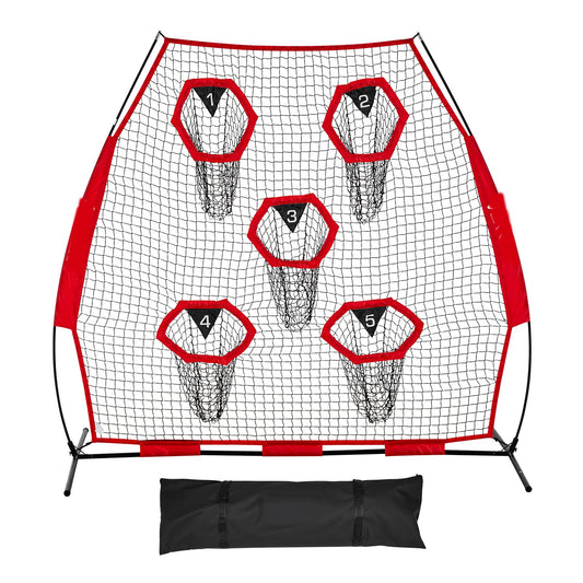 Football Trainer Throwing Net 2133.6mm 5 Target Pockets