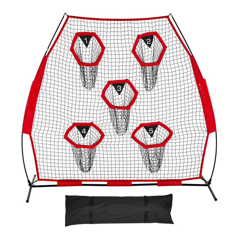 Football Trainer Throwing Net 2133.6mm 5 Target Pockets