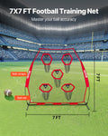 Football Trainer Throwing Net 2133.6mm 5 Target Pockets