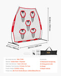 Football Trainer Throwing Net 2133.6mm 5 Target Pockets