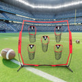 Football Trainer Net 8x8ft 5 Pocket Throwing Target Practice Red