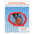 2438.4x2438.4mm Football Trainer Throwing Net, Training Throwing Target Practice Net with 6 Target Pockets, Knotless Net Includes Straps and Portable Carry Case, Improve QB Throwing Accuracy,Red