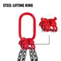 4 Legs Lifting Hook Chain Sling 2Mx8MM, 4T Lifting Chain Sling Legs Steel Factories Steel Powder Coating Lifting Chain High Temperature Resistance