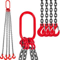 4 Legs Lifting Hook Chain Sling 2Mx8MM, 4T Lifting Chain Sling Legs Steel Factories Steel Powder Coating Lifting Chain High Temperature Resistance