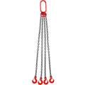 4 Legs Lifting Hook Chain Sling 2Mx8MM, 4T Lifting Chain Sling Legs Steel Factories Steel Powder Coating Lifting Chain High Temperature Resistance