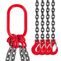4 Legs Lifting Hook Chain Sling 2Mx8MM, 4T Lifting Chain Sling Legs Steel Factories Steel Powder Coating Lifting Chain High Temperature Resistance