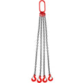 4 Legs Lifting Hook Chain Sling 2Mx8MM, 4T Lifting Chain Sling Legs Steel Factories Steel Powder Coating Lifting Chain High Temperature Resistance
