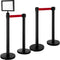 Stanchion Posts 4-Set Stainless Steel Queue Barriers 6.6ft Belts