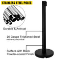 Stanchion Posts 4-Set Stainless Steel Queue Barriers 6.6ft Belts