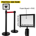 Stanchion Posts 4-Set Stainless Steel Queue Barriers 6.6ft Belts