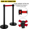 Stanchion Posts 4-Set Stainless Steel Queue Barriers 6.6ft Belts