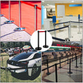 Stanchion Posts 4-Set Stainless Steel Queue Barriers 6.6ft Belts