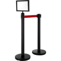 Stanchion Posts 4-Set Stainless Steel Queue Barriers 6.6ft Belts