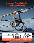 Fishing Rod Reel Combo IM6 Carbon 2m Bass Spinning 6+1 Bearings