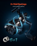 Fishing Rod Reel Combo IM6 Carbon 2m Bass Spinning 6+1 Bearings