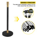 Crowd Control Stanchion Set 6 Black Velvet Rope 5ft Barrier