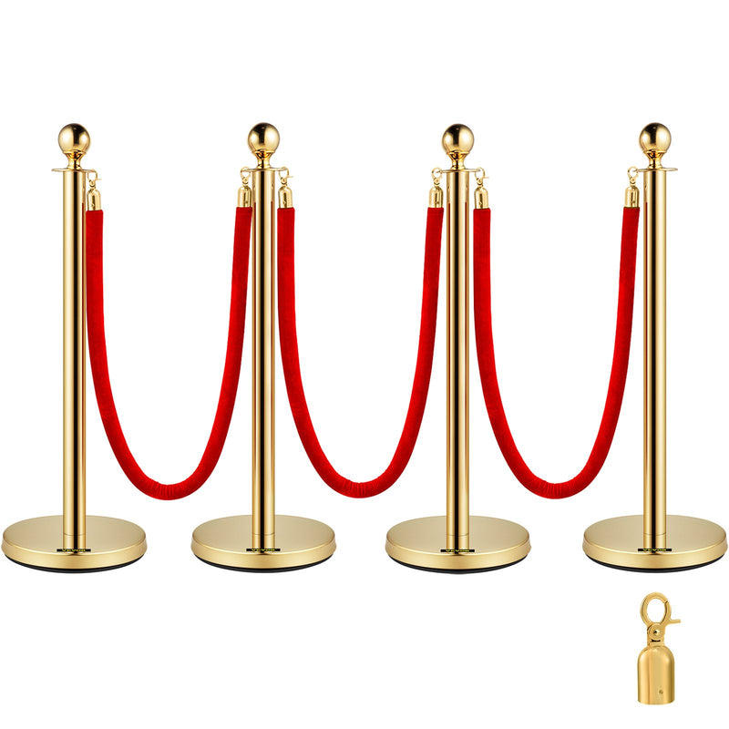 4Pcs Gold Stanchion Posts 38