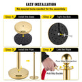 4Pcs Gold Stanchion Posts 38