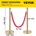 4Pcs Gold Stanchion Posts 38
