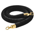 2 Pcs Black Velvet Stanchion Ropes, 1.5 m Crowd Control Stanchion Black Velvet Ropes with Gold Hooks, Post Queue Barrier Carpet Rope for Carpet Events Movie Theaters Grand Openings Hotels Party