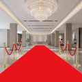 4 Pcs Red Velvet Stanchion Ropes, 1.5 m Crowd Control Stanchion Red Velvet Ropes with Silver Hooks, Post Queue Barrier Carpet Rope for Carpet Events Movie Theaters Grand Openings Hotels Party