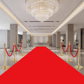 VEVOR 2x Red Velvet Stanchion Ropes 1.5m Silver Hooks Crowd Control