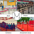 Crowd Control Stanchion Set 2 Silver Base 5ft Black Velvet Rope