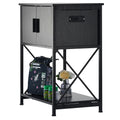Aquarium Stand, 20 Gallon Fish Tank Stand, 25.6 x 16.5 x 31.9 in Steel and MDF Turtle Tank Stand, 167.6 lbs Load Capacity, Reptile Tank Stand with Storage Cabinet and Embedded Power Panel, Black
